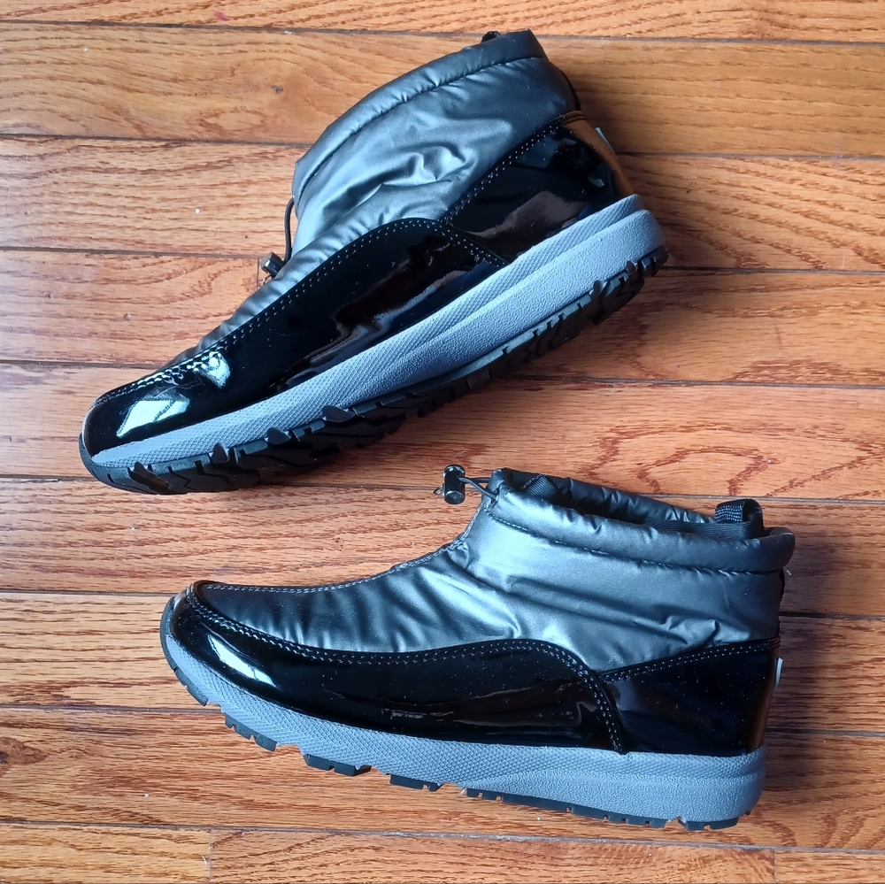 Black Grey Sporto Waterproof Barefoot Wool Tracy Style Womens Boots Sz 10M